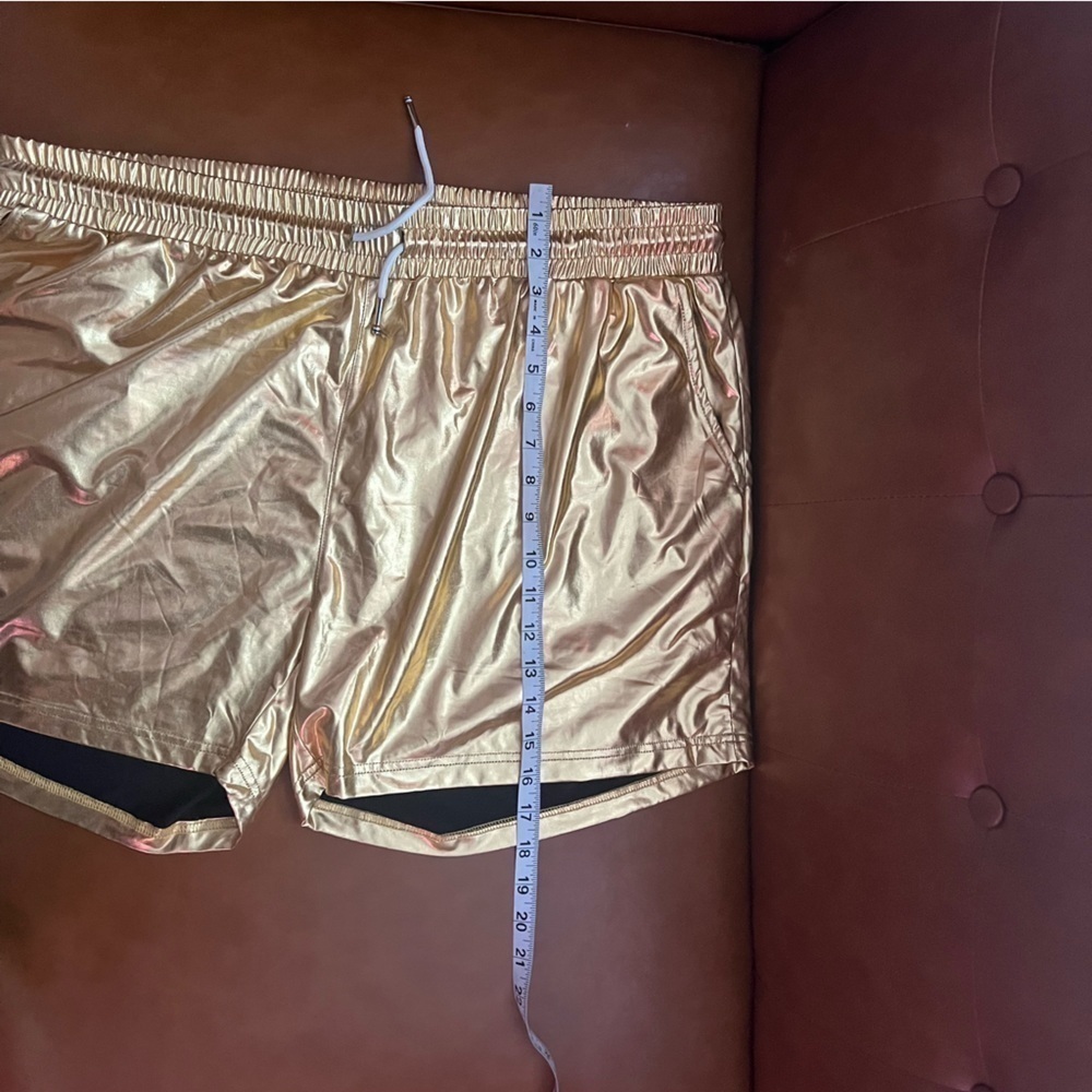 Arjen Kroos Men’s Sz XXL Gold Metallic Shorts Festival Rave NWT - Picture 8 of 8
